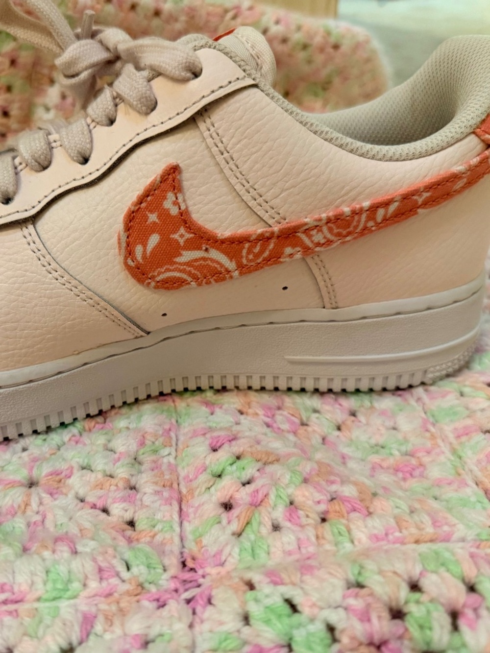 Nike Air Force 1 '07 Essential Pink Paisley Sneakers – Women's